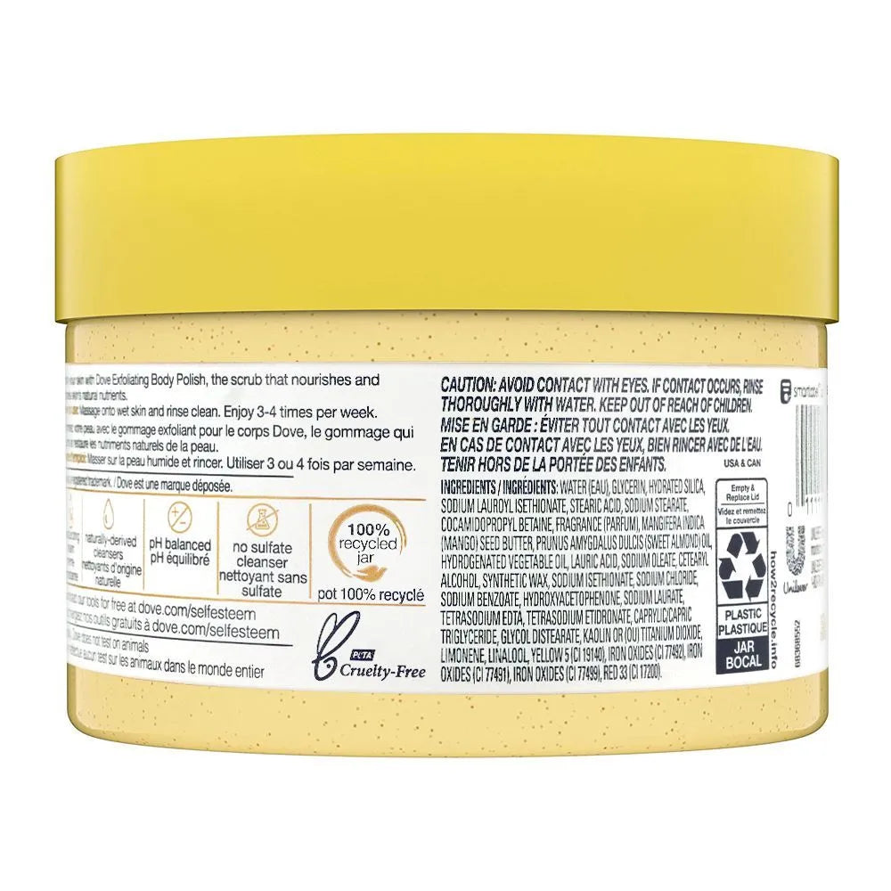 Dove Crushed Almond & Mango Butter Exfoliating Body Polish - 298g