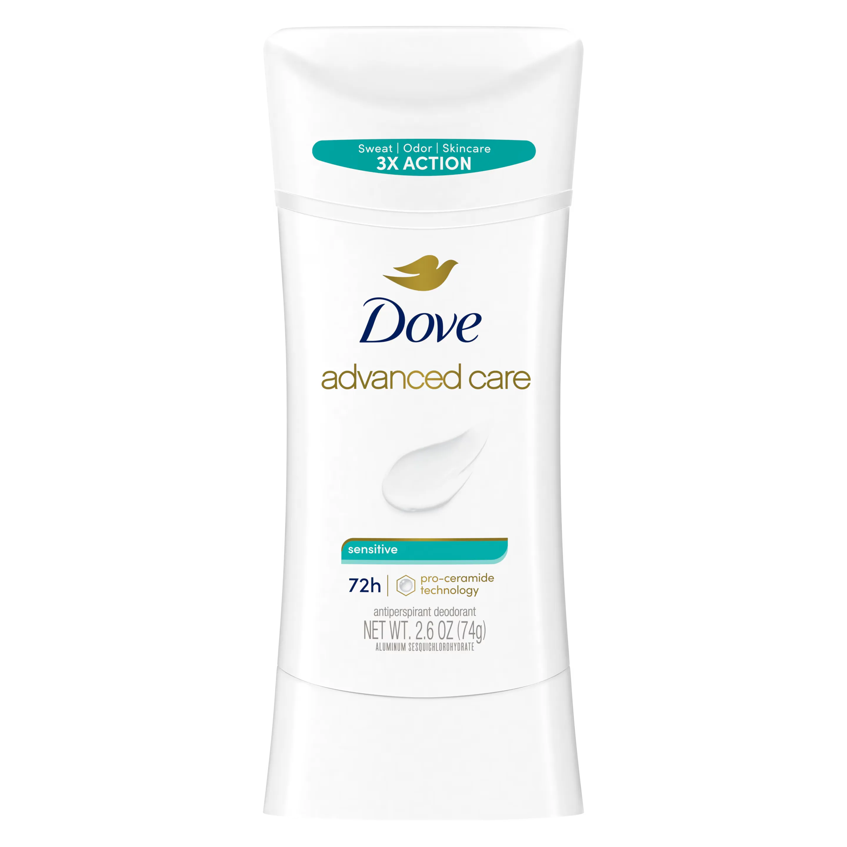 Dove Advanced Care Sensitive Antiperspirant Deodorant Stick 74g