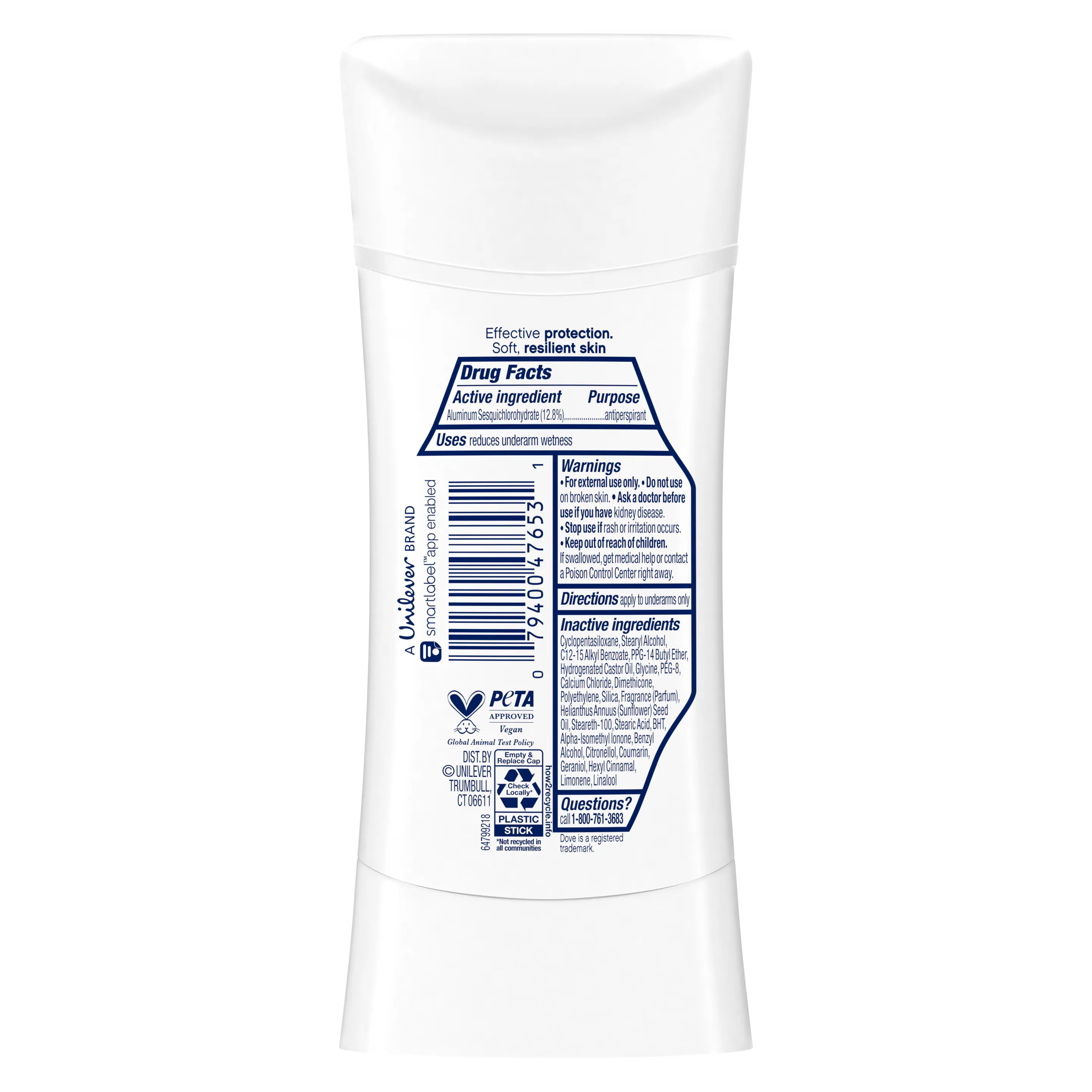 Dove Advanced Care Vanilla & Cocoa Butter Antiperspirant Deodorant Stick 74g