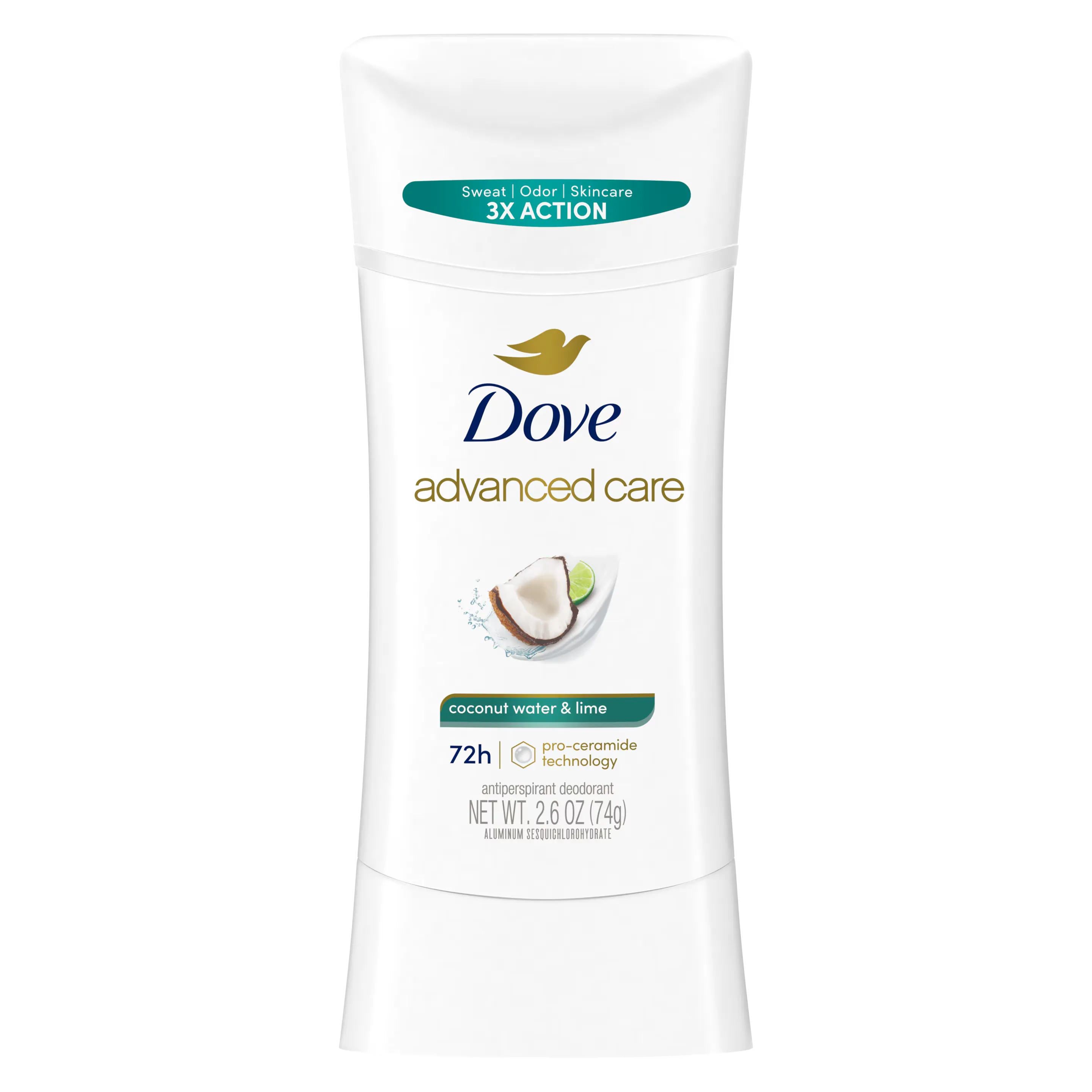 Dove Advanced Care Coconut Water & Lime Antiperspirant Stick 74g