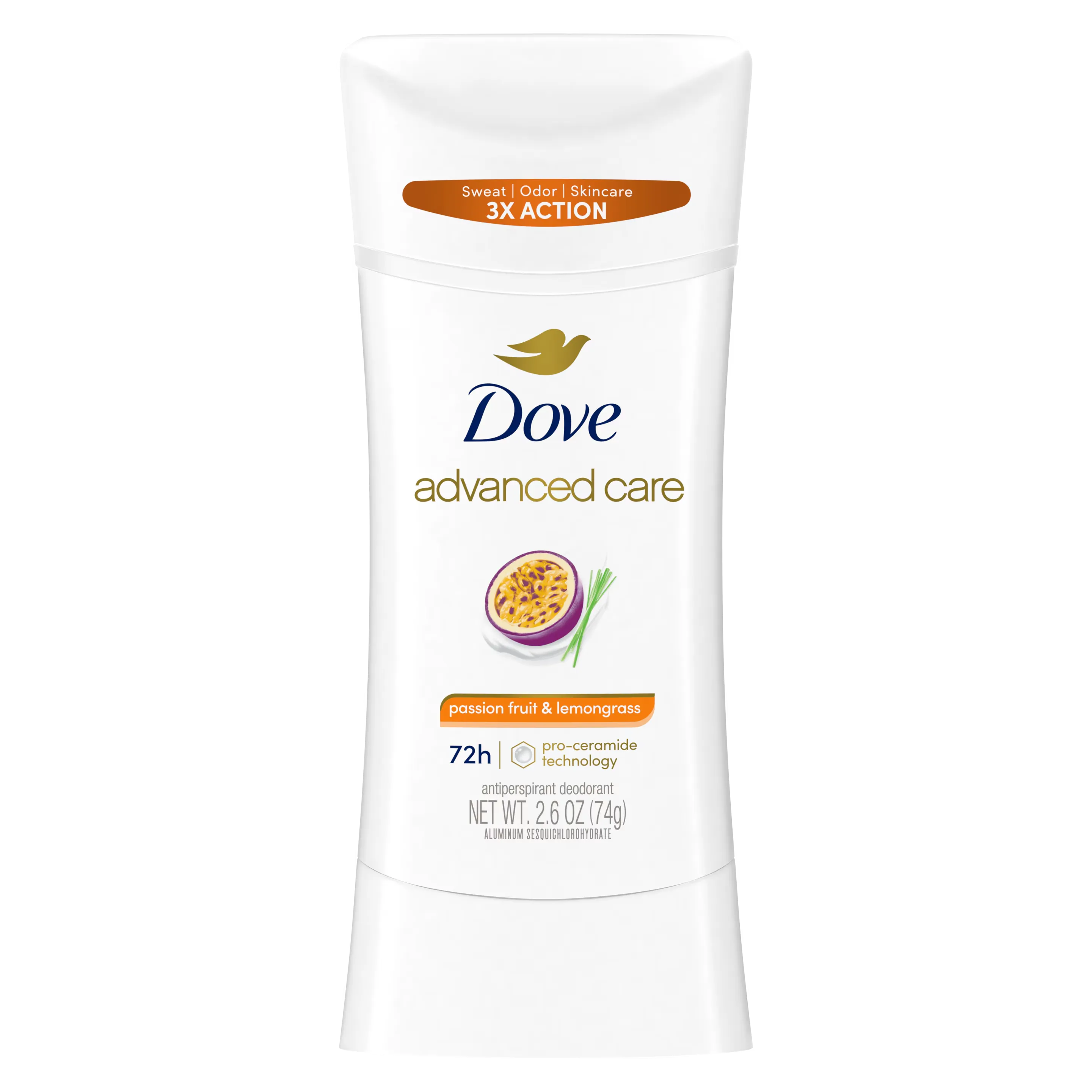 Dove Advanced Care Passion Fruit & Lemongrass Antiperspirant Stick 74g