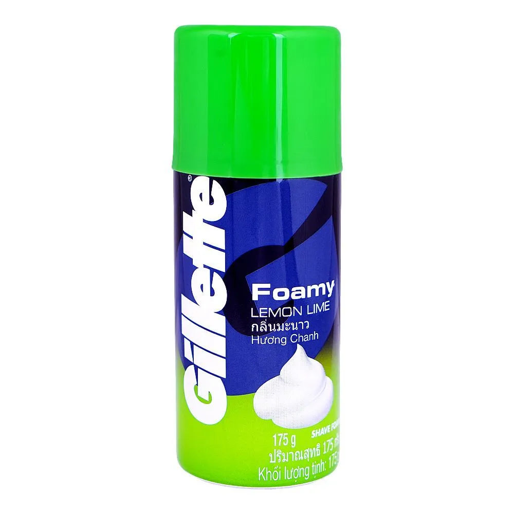 Gillette Foamy Lemon Lime Shaving Foam - 175g