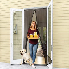 Hands-Free Retractable Magic Mesh Screen Door