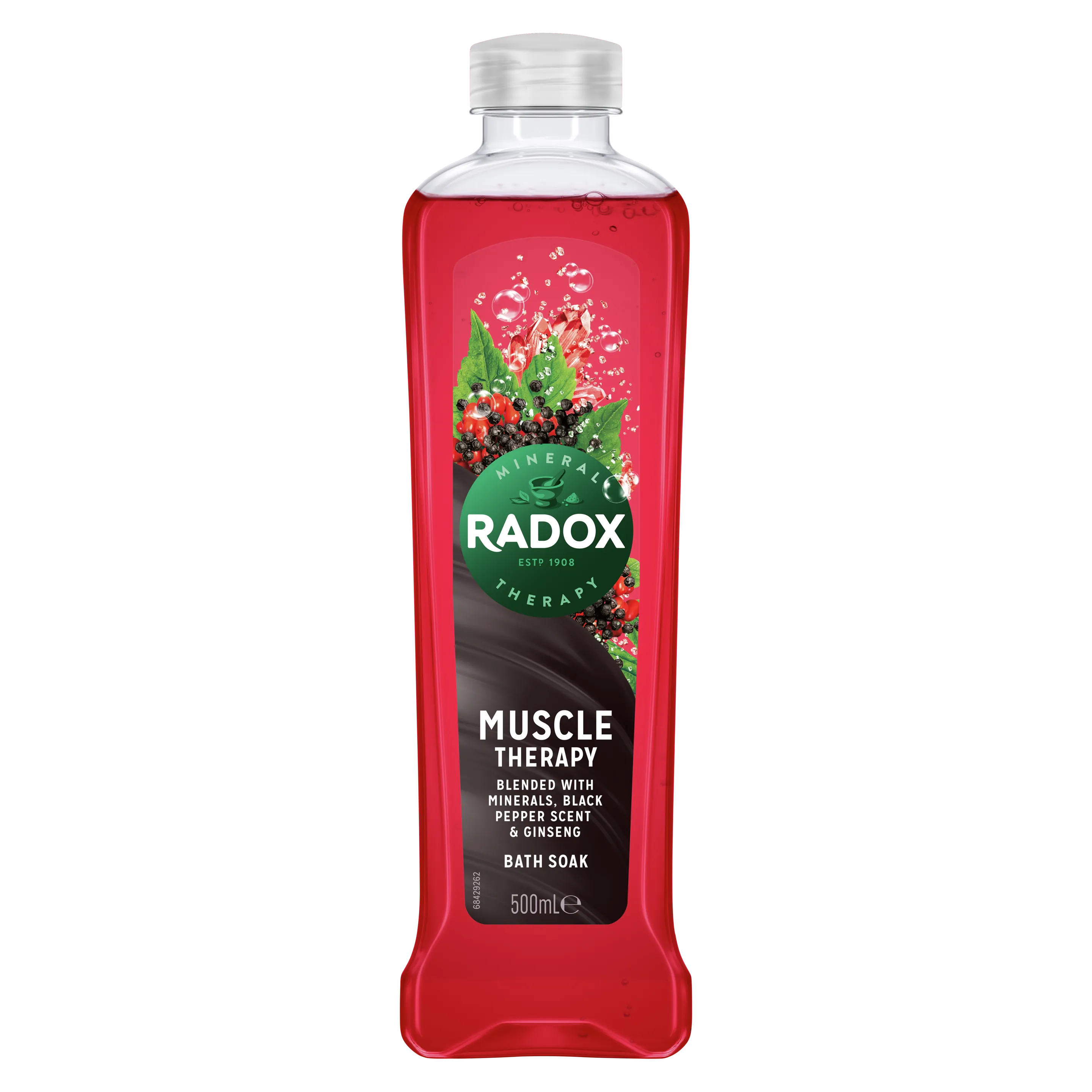 Radox Muscle Therapy Bath Soak with Black Pepper & Ginseng - 500ml