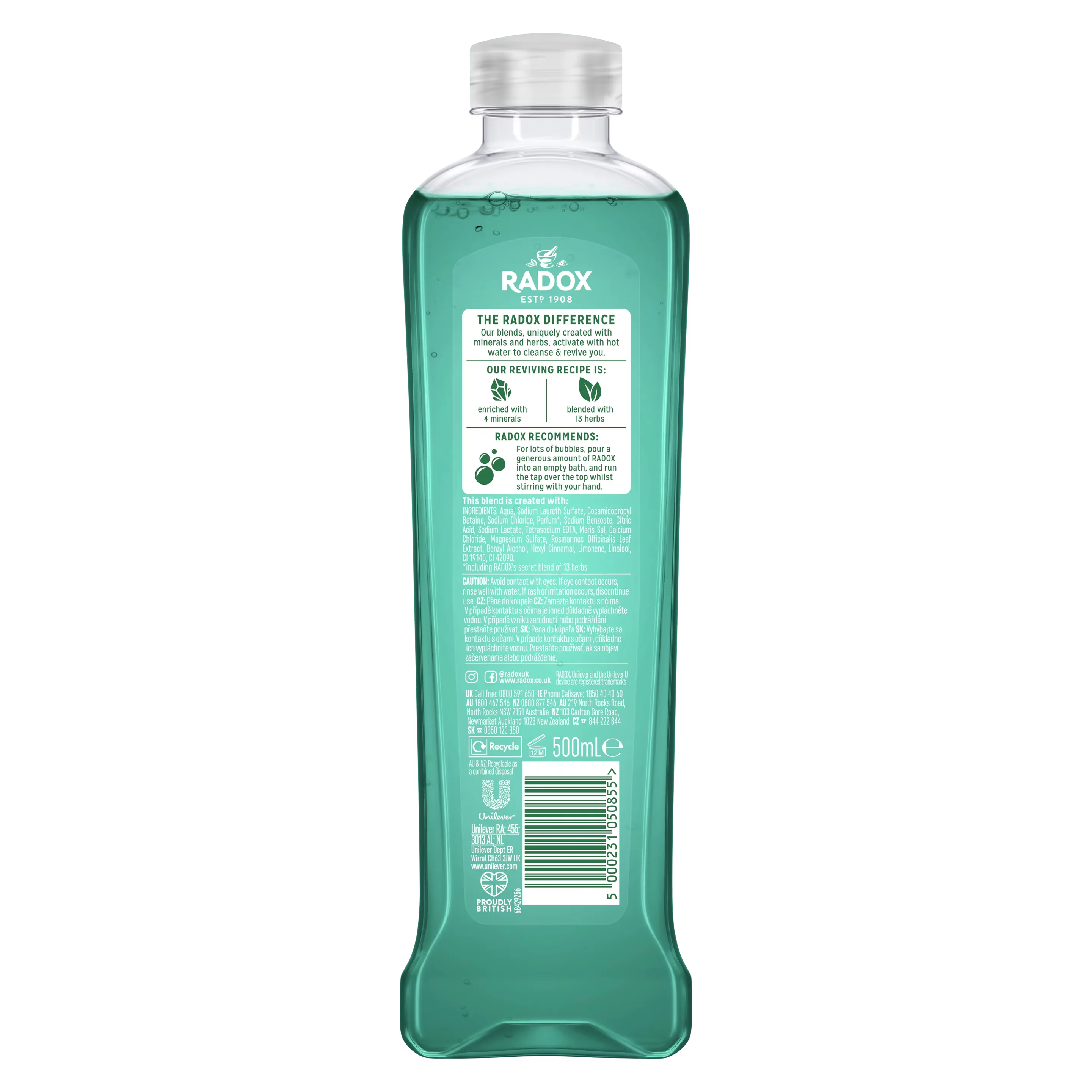 Radox Stress Relief Bath Soak with Rosemary & Eucalyptus - 500ml