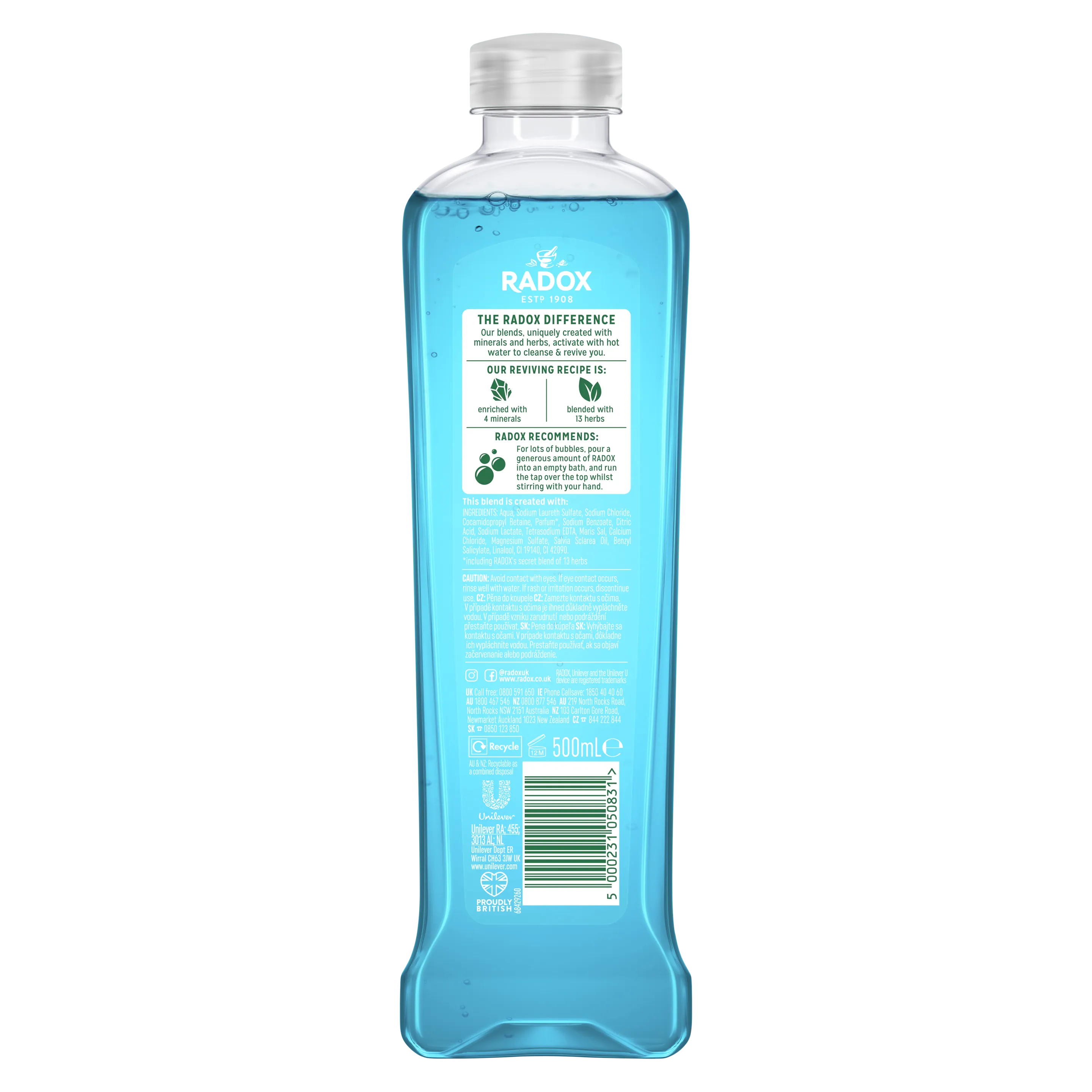 Radox Muscle Soak Bath Soak with Sea Minerals & Sage - 500ml