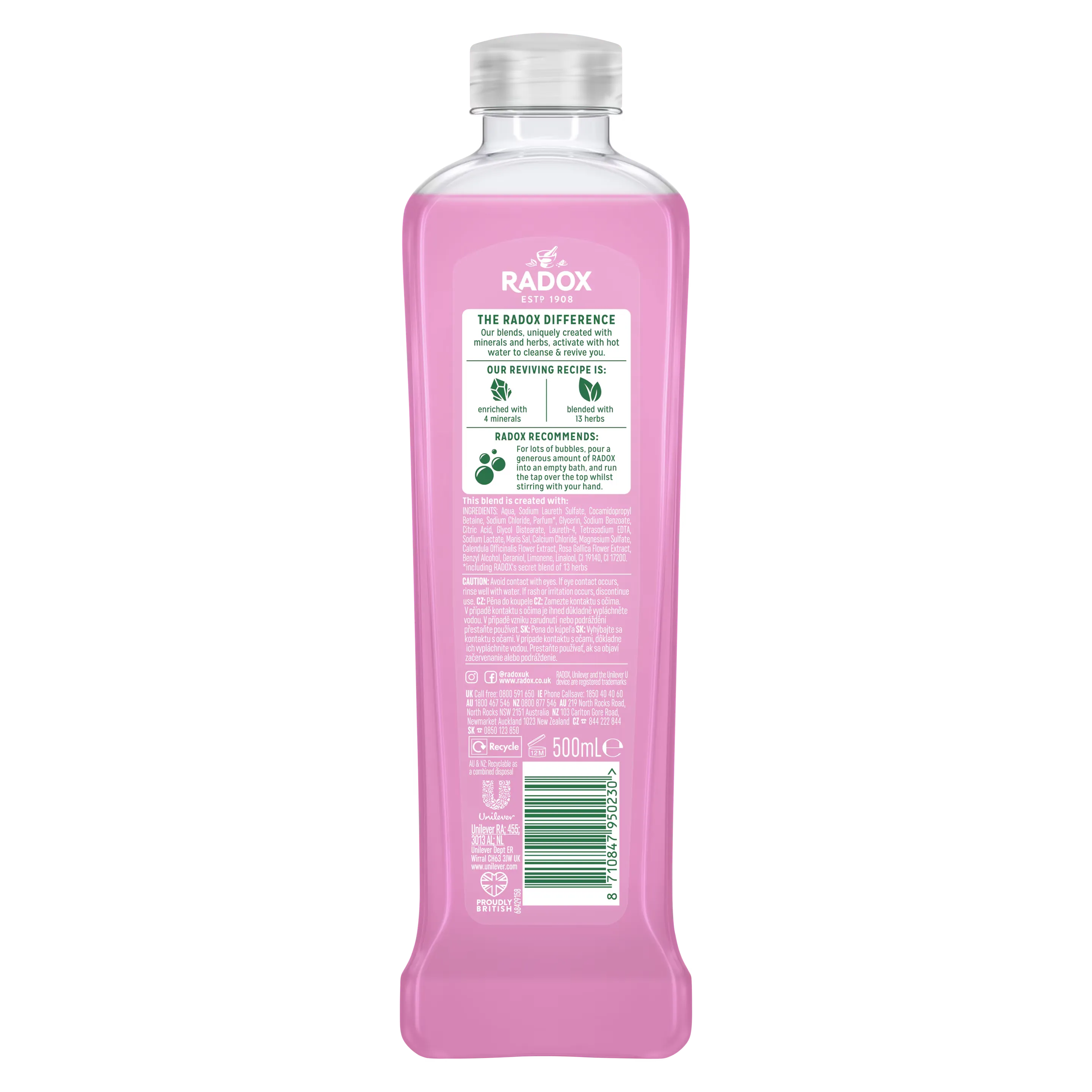 Radox Feel Blissful Bath Soak with Calendula & Rose - 500ml