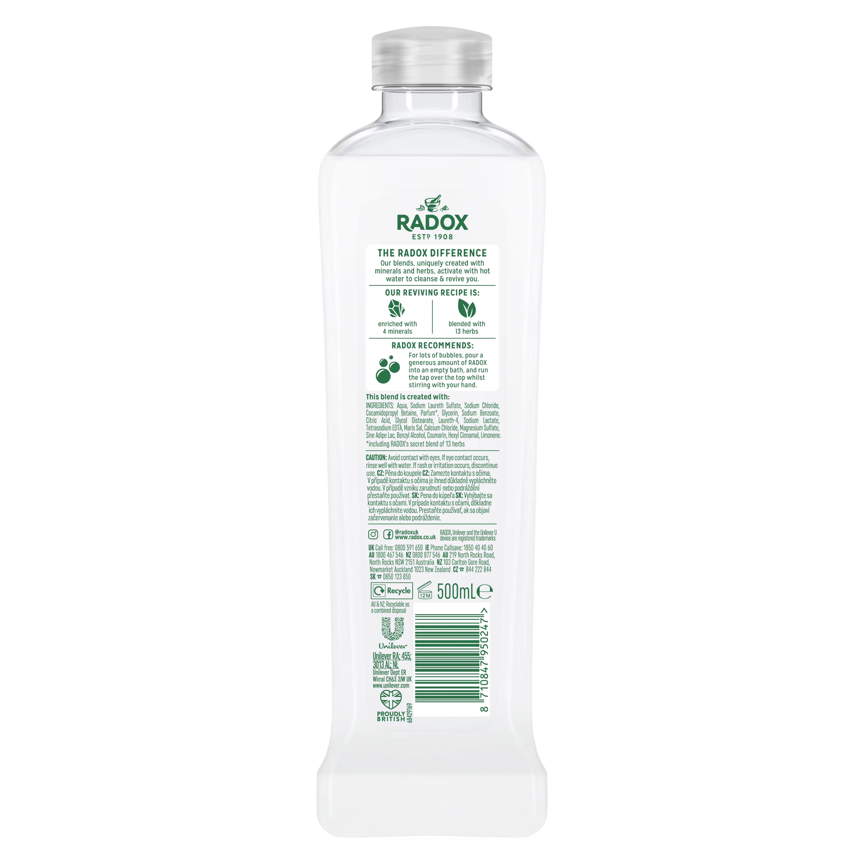 Radox Feel Heavenly Bath Soak with Coconut & Milk - 500ml