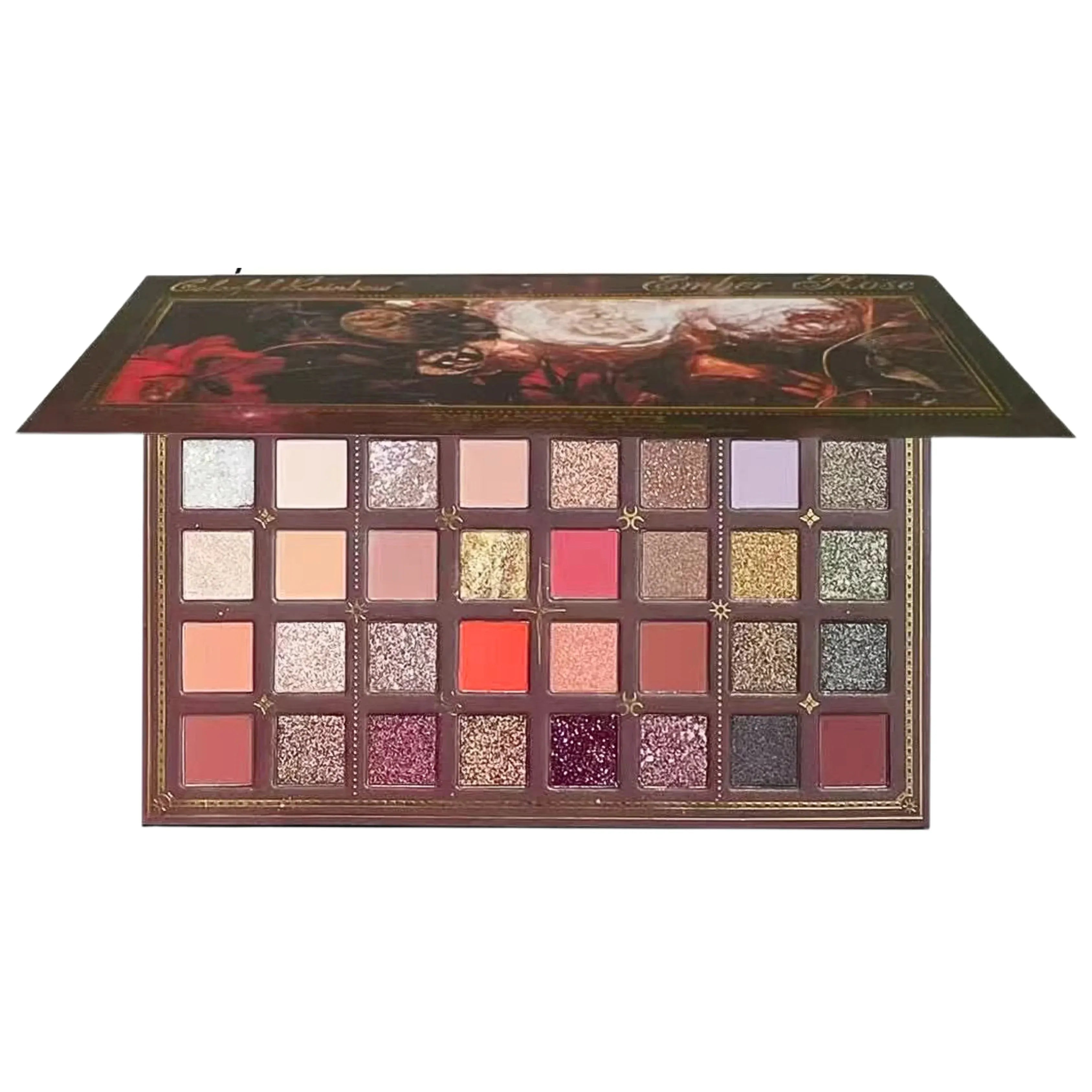 Colorful Rainbow Ember Rose Eyeshadow Palette -  32 Colors