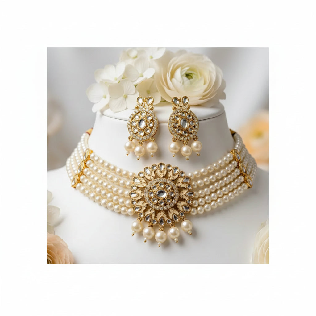 Mena KUNDAN Pal Necklace set