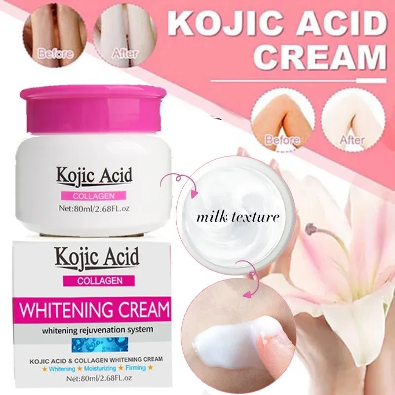 Kojic Acid Collagen Whitening Cream Bleaching Face 80ml