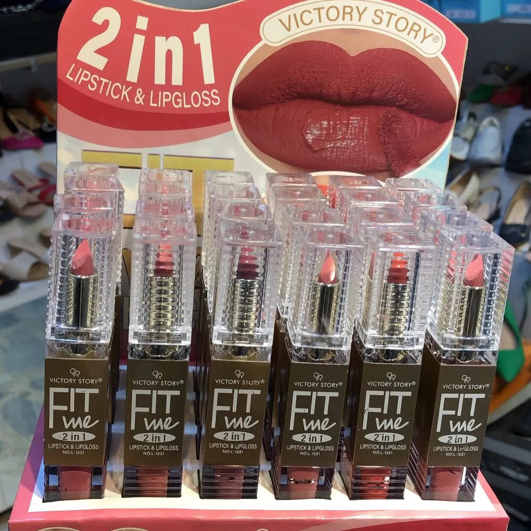 Victory story 2in1 lipstick plus matte gloss 6 Pcs