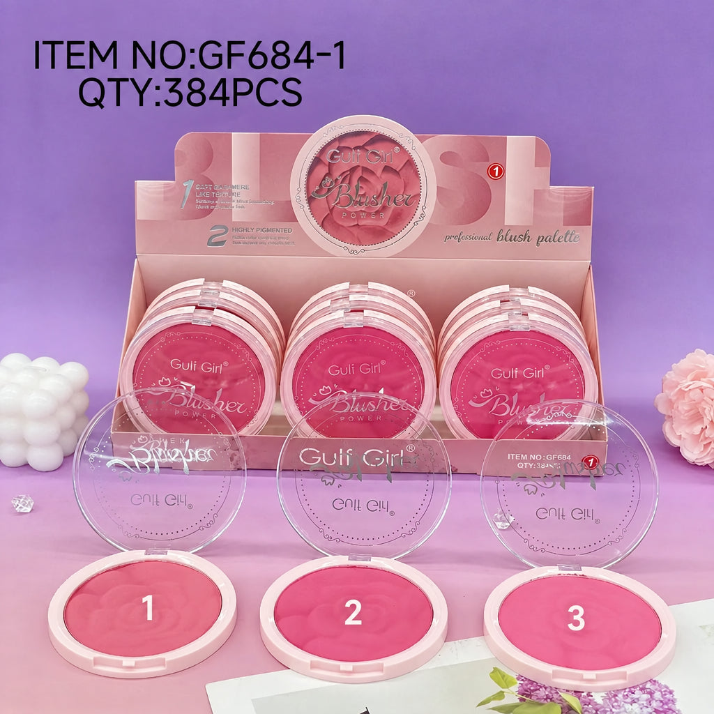 Gulf Girl rose-patterned Pinkish powder blush