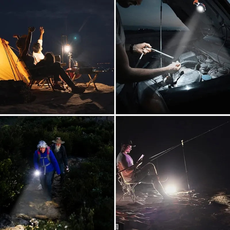 Rechargeable 7-in-1 Keychain Light with 500 Lumens and Magnetic Base