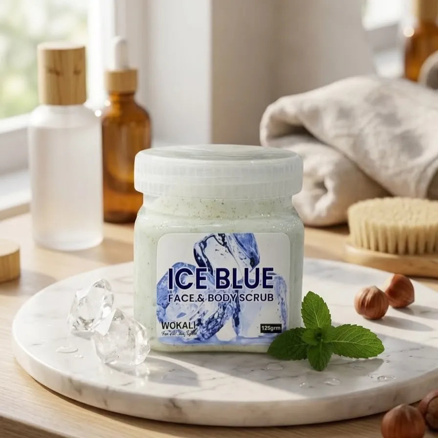 Wokali Ice Blue Face & Body Scrub - 125g