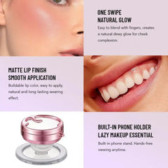 Hues Queen phone Ring Holder Style Lip & Cheek Cream Blush