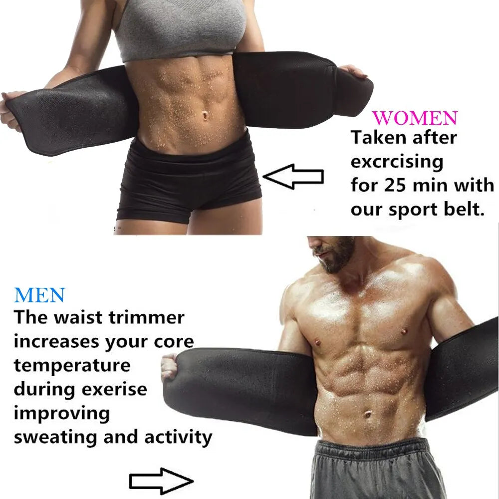 Slimming Sweet Sweat Belt Hot shaper waist trimmer Belt For Men & Women