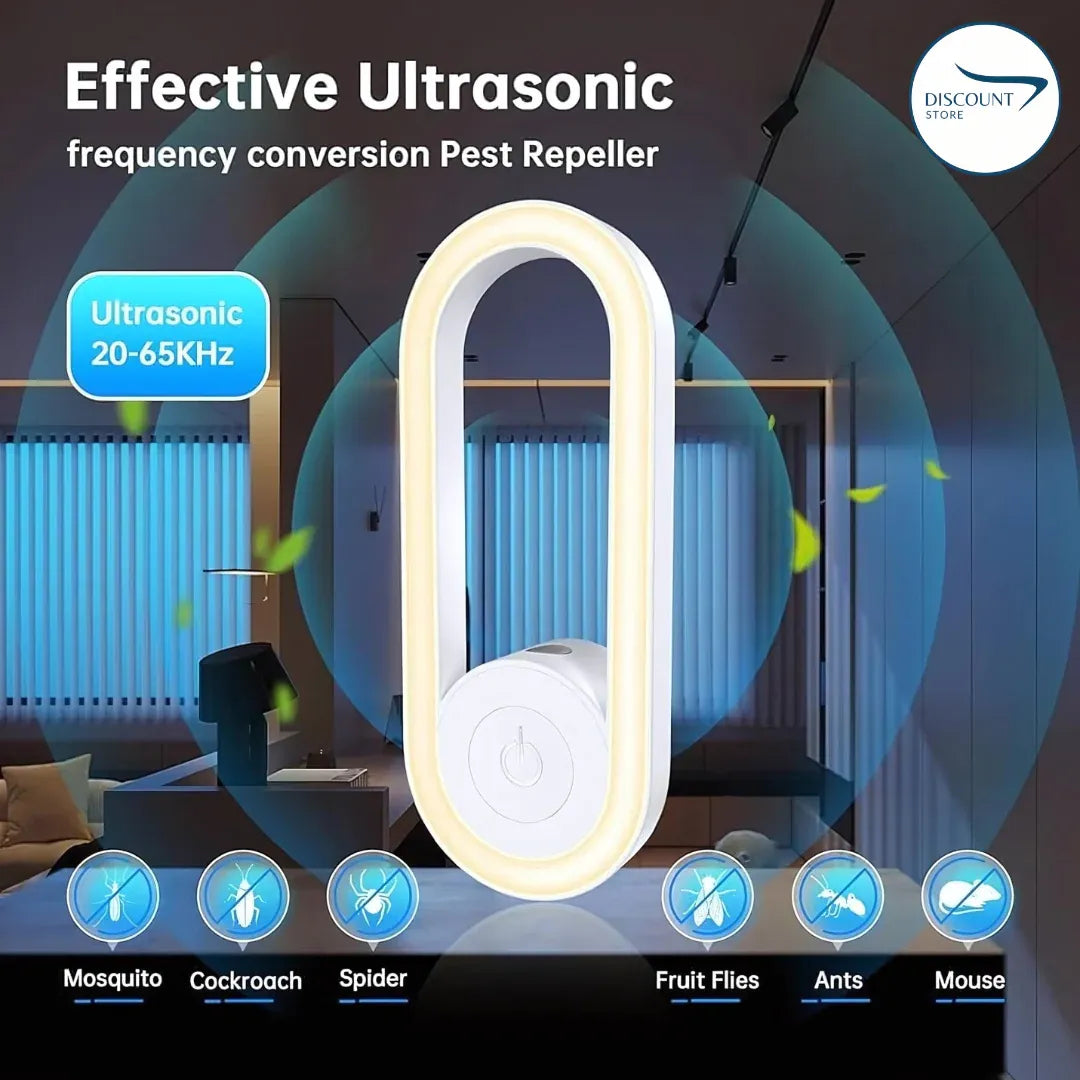 Ultrasonic mosquito repellent nightlight