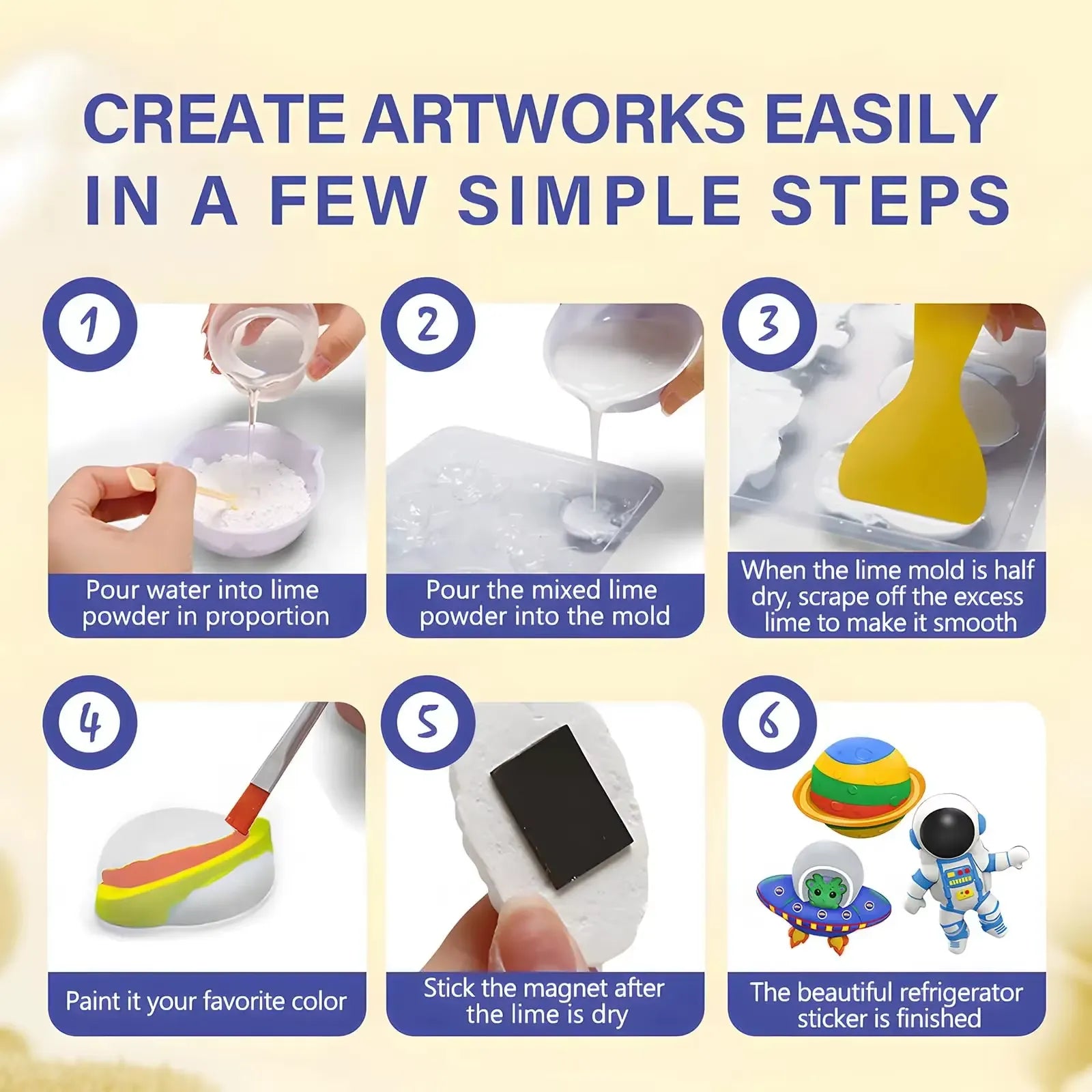 Gypsum Painting Kit, Plaster Painting Craft Kit Art Set