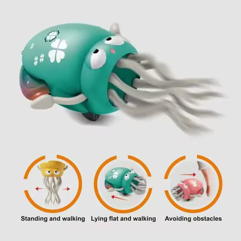 Crawling Octopus Toys with Led Lights Music USB Rechargeable