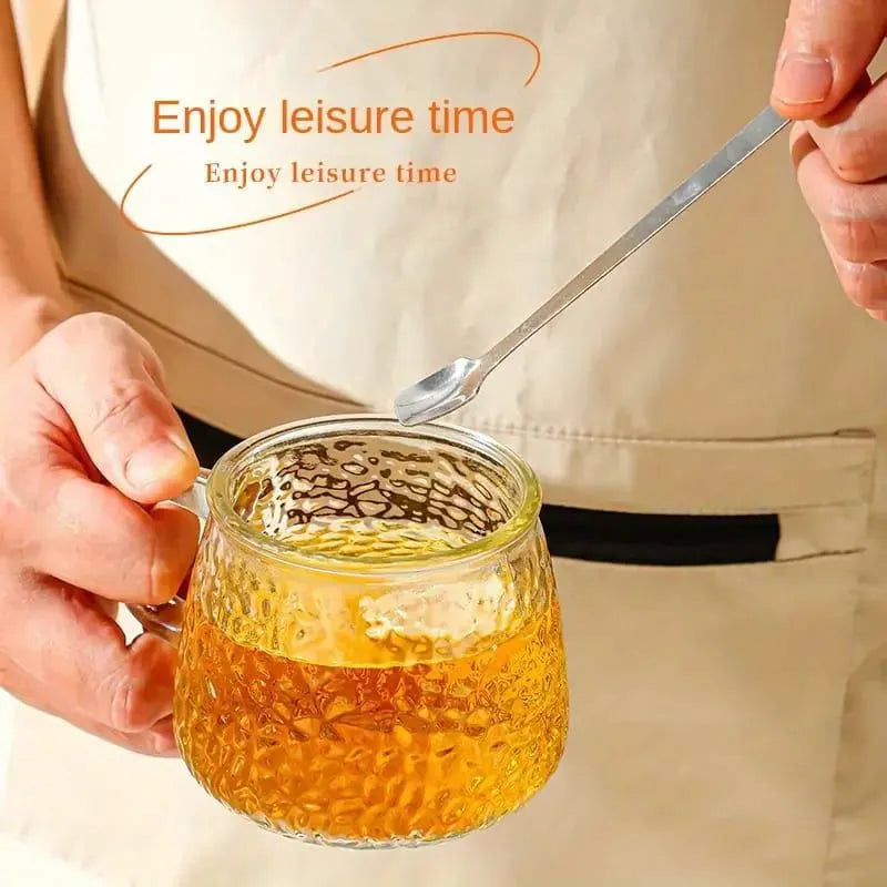 Cute Bear Hammered Glass Mug