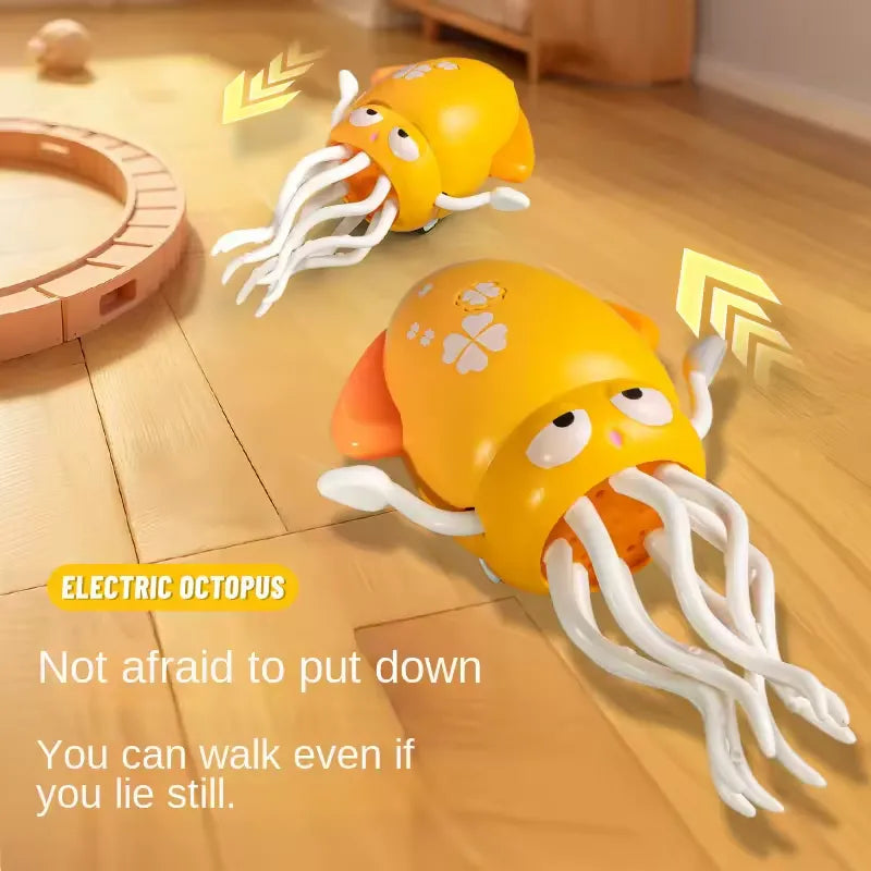 Crawling Octopus Toys with Led Lights Music USB Rechargeable