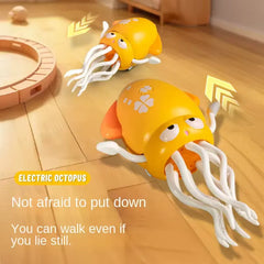 Crawling Octopus Toys with Led Lights Music USB Rechargeable