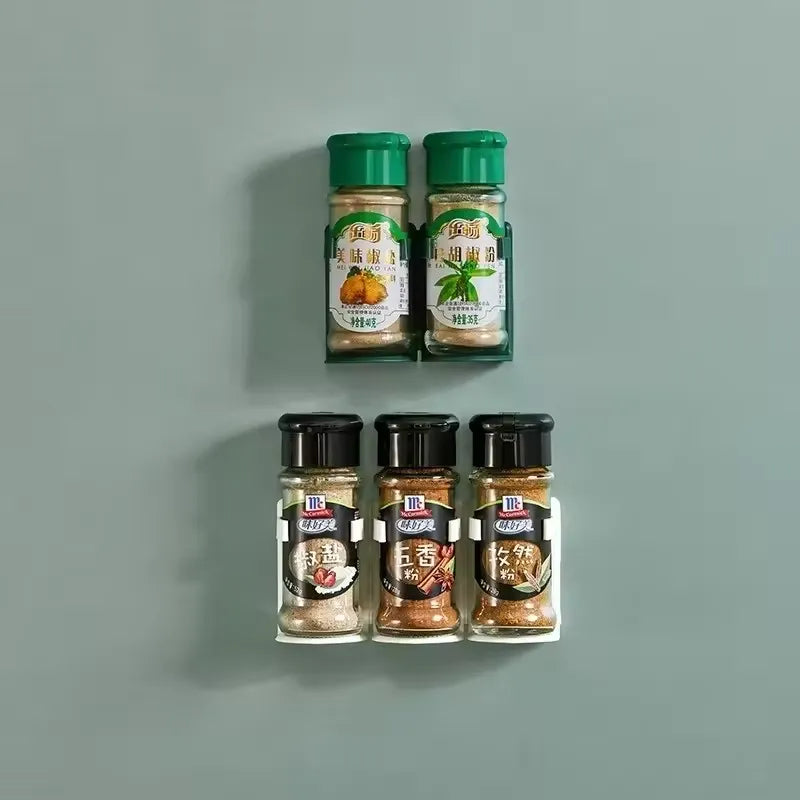 Wall Mounted Spice Rack Stand With Sticker