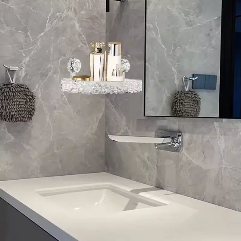 Bathroom Corner Shelf Wall Mounted Drain Rack Shower Shelf For Bathroom