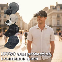 Sun Protection Breathable Mesh Hat with Cooling Fan