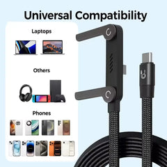 240w Fast Charging Cord With Built-in Phone Stand