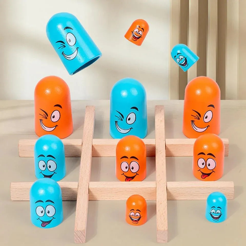 Tic Tac Toe with a Twist - Strategic 2 Player Board Game for Kids & Adults