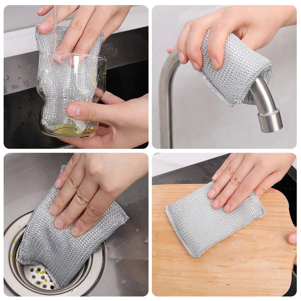Non-Scratch Wire Dish Sponges – Pack of 4