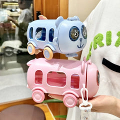 2-in-1 Portable Toy Bus Drinking Bottle