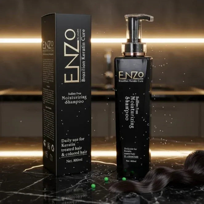 Enzo Brazilian Keratin Cure Sulfate Free Moisturizing Shampoo - 800ml