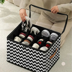 Foldable Fabric Shoe Organizer Storage Box - Each
