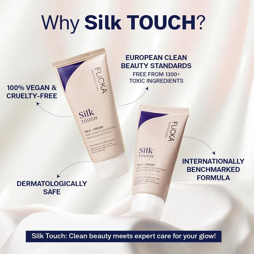 Flicka Silk Touch Milk Cream Moisturizer & Primer - 60g