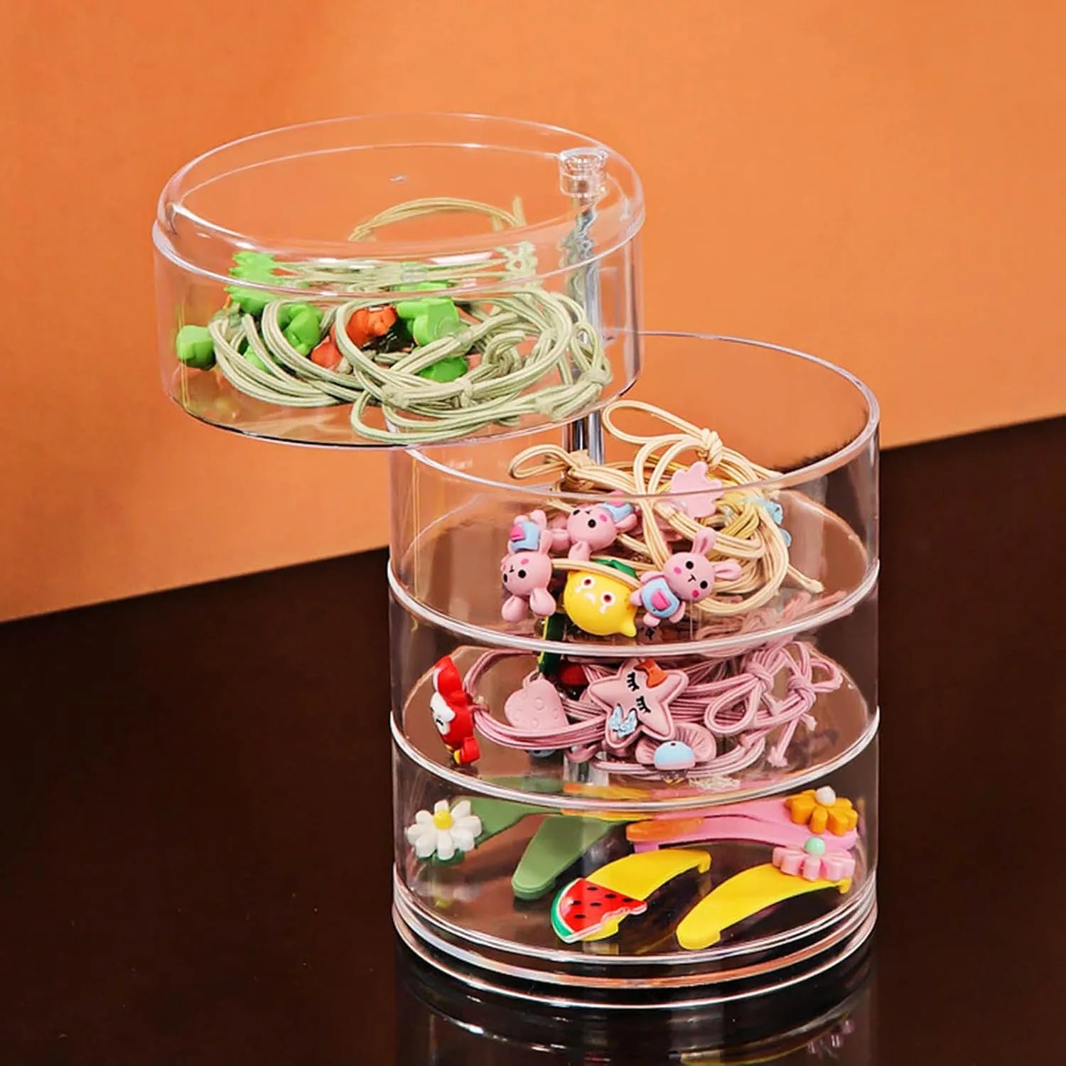 Elegant Multi-Layer Accessory Display Case