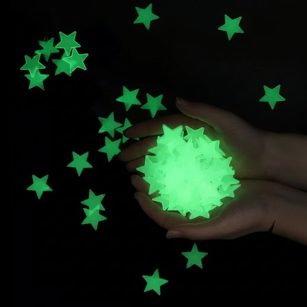 Glow In The Dark Star Wall Stickers Set