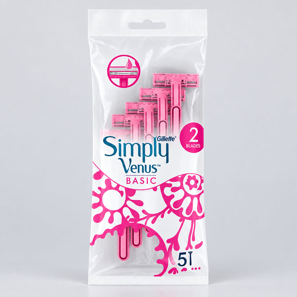 Gillette Simply Venus Basic Disposable Razors - Pack of 5