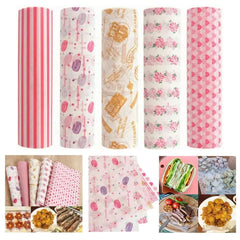 50 Sheets Heart Pattern Wax Paper – Each