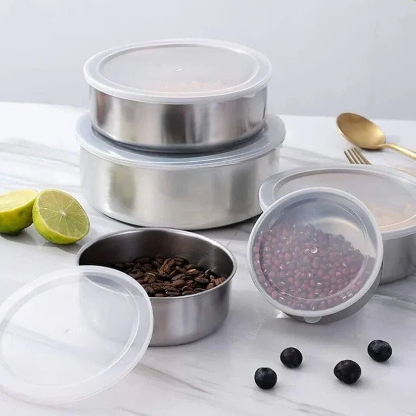 The Minimalist Stainless Steel Fresh Box Stack - Set of 5