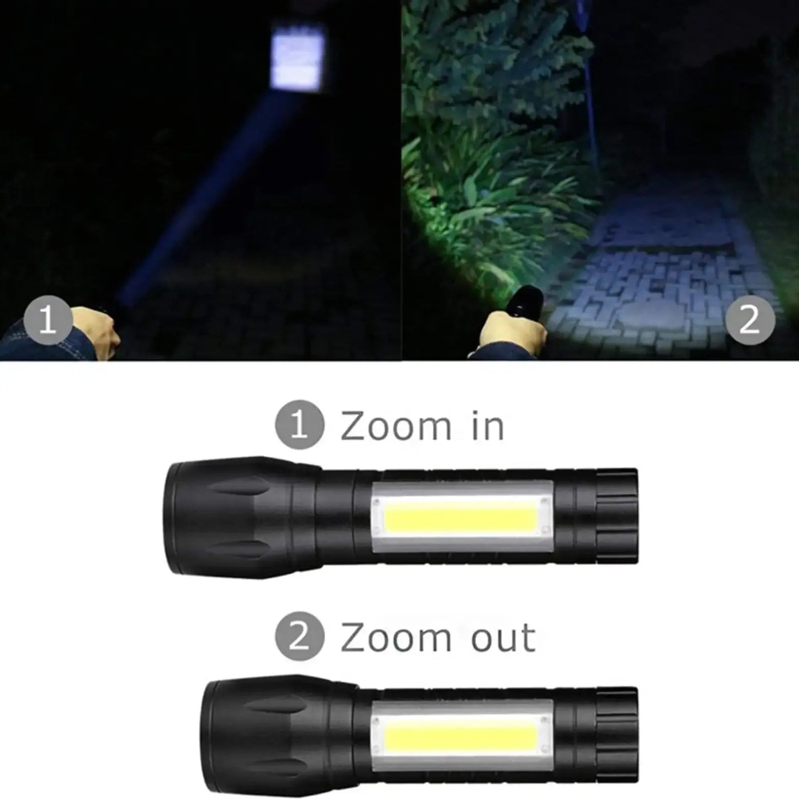Konya KA511 Zoomable LED Torch Flashlight