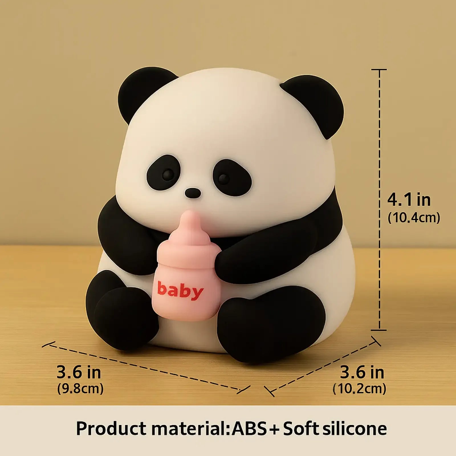 Cute Panda silicone Night Light chargeable lamp