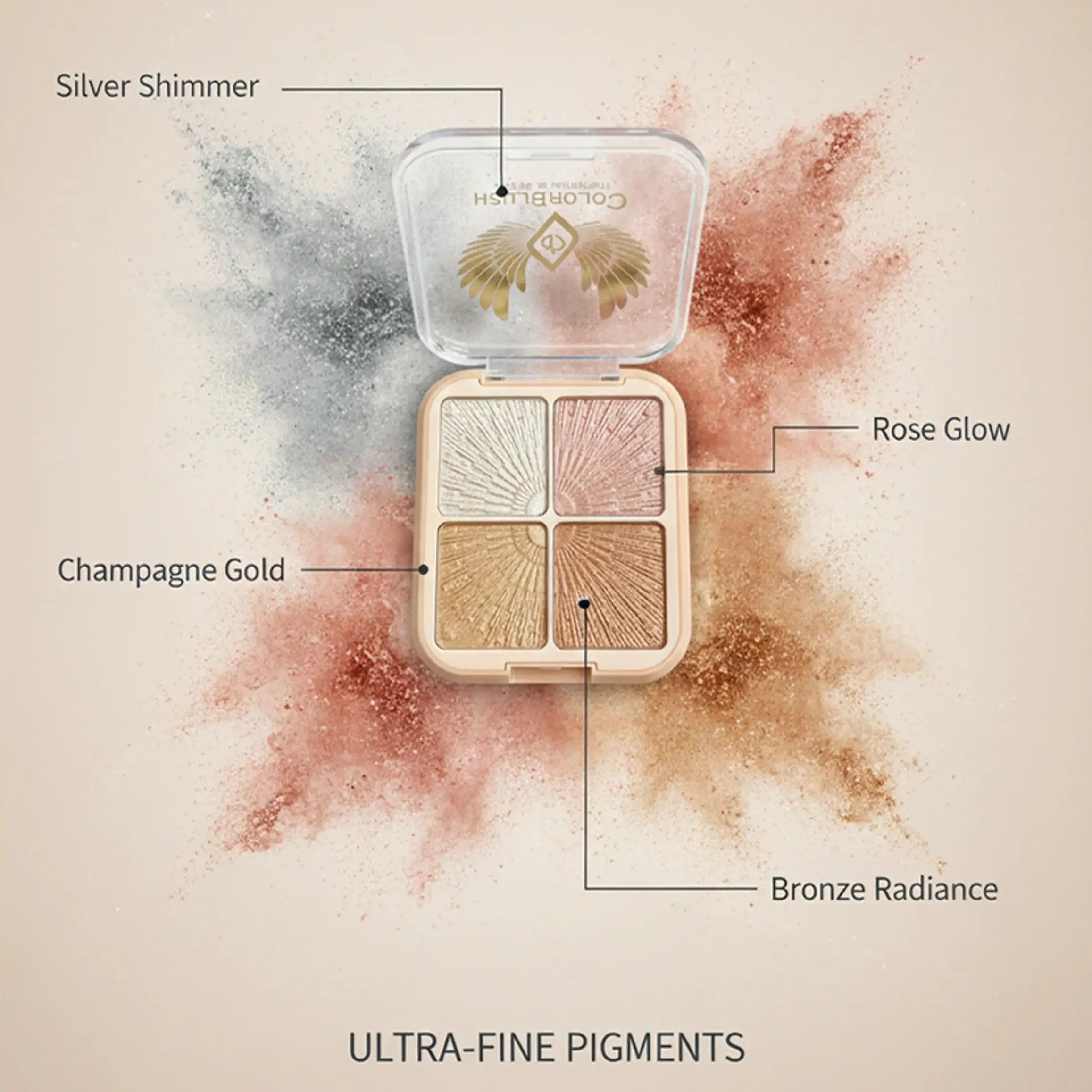 4 in 1 Glow Finish Highlighter Makeup Palette