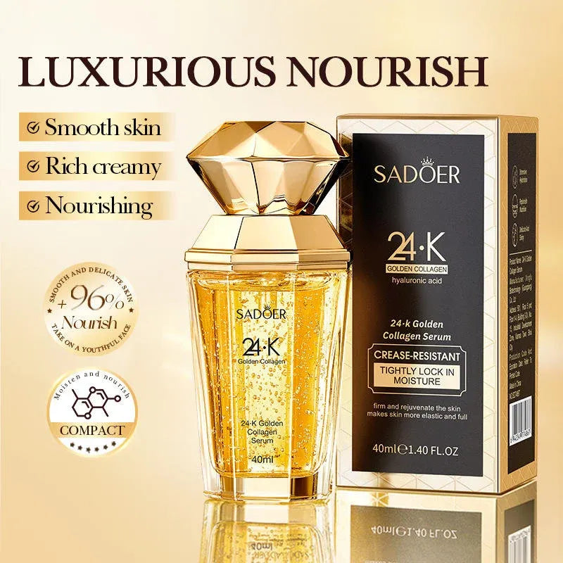 SADOER 24K Golden Collagen Face Serum – 40ml
