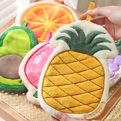 Hanging Fruit Shaped Microfiber Hand Towels for Kitchen - Each