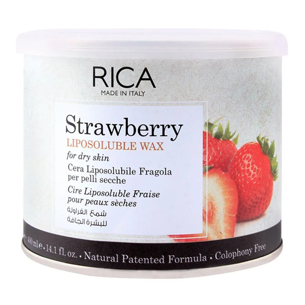Rica Strawberry Dry Skin Liposoluble Wax 400ml