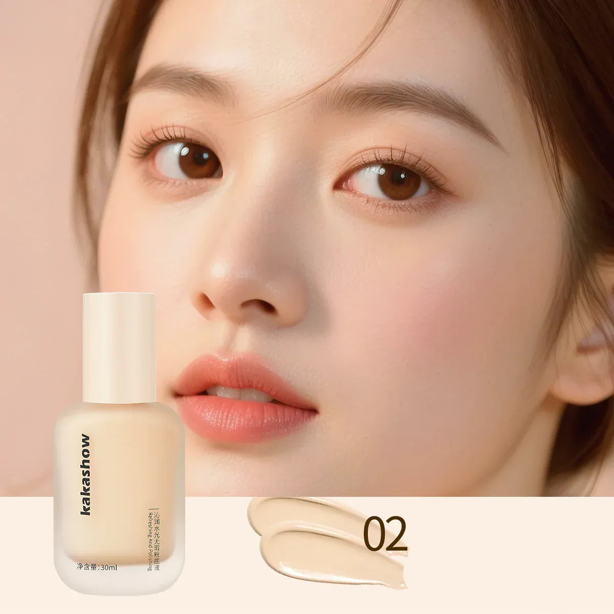 Kakashow Refreshing and Polishing Liquid Foundation-30ml