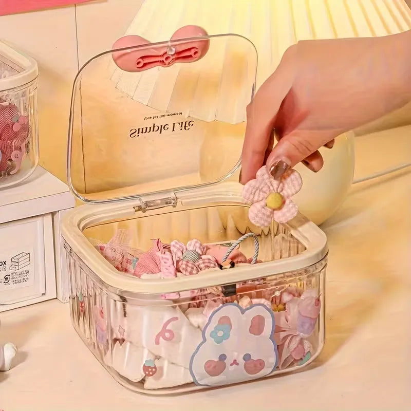 Cute Bow Handle Hair Accessory Storage Box